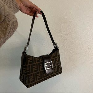 Vintage Fendi zucca baguette handbag